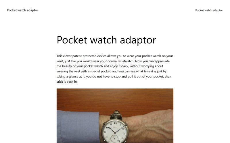 PocketWatch Adaptor